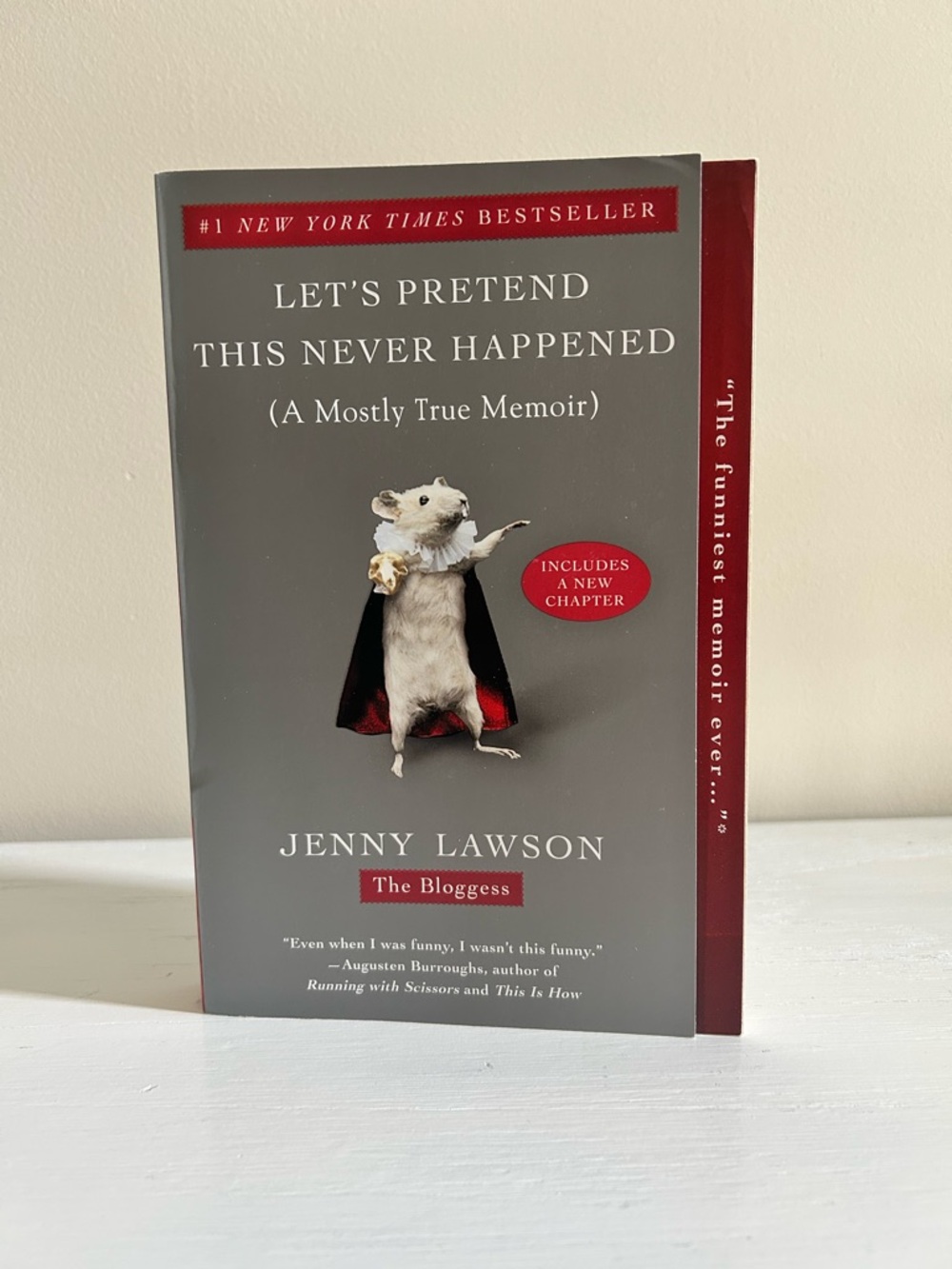 Let's Pretend This Never Happened by Jenny Lawson - Gray & Red Paperback